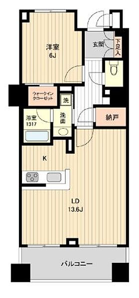 HF銀座レジデンスEAST 1302｜東京都中央区築地７丁目(賃貸マンション1LDK・13階・56.00㎡)の写真 その2