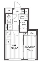 プラティーク住吉 302 ｜ 東京都江東区猿江１丁目18-13（賃貸マンション1DK・3階・25.13㎡） その2