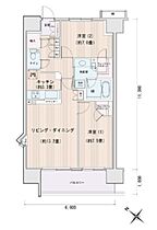 エスティメゾン豊洲レジデンス A615 ｜ 東京都江東区豊洲３丁目5-3（賃貸マンション2LDK・6階・72.60㎡） その2