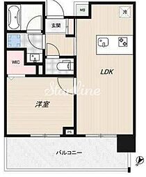 リッジ豊洲 3階1LDKの間取り