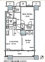THE TOKYO TOWERS MID TOWER 27階2LDKの間取り