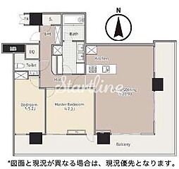 ザ・パークハウス晴海タワーズティアロレジデンス 2LDKの間取図画像