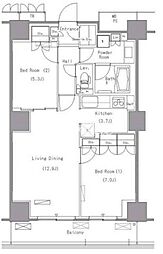 パークアクシス豊洲 2LDKの間取図画像