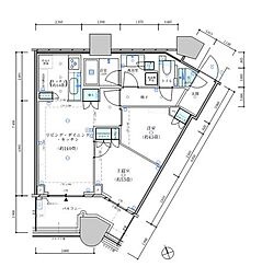 パークタワー勝どきサウス 2LDKの間取図画像