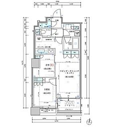 パークタワー勝どきサウス 2LDKの間取図画像