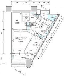 パークタワー勝どきサウス 2LDKの間取図画像