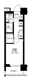 ル・リオン豊洲ウォーターフロント 1Kの間取図画像