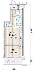 エスティメゾン豊洲レジデンスE棟 2LDKの間取図画像