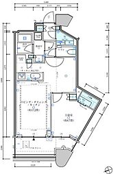パークタワー勝どきサウス 1LDKの間取図画像