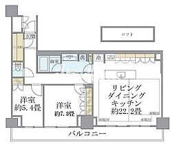 Brilliaist東雲キャナルコート 2LDKの間取図画像
