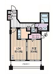 サングランパ 1LDKの間取図画像