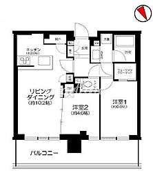 シティタワーズ東京ベイウエストタワー 2LDKの間取図画像