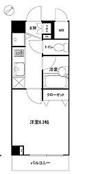 コンシェリア・デュー勝どき 1Kの間取図画像