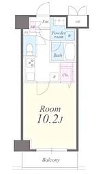 クレシェンテ月島 1Kの間取図画像