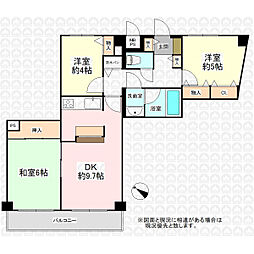 ヴェルティ石神井公園 3DKの間取図画像