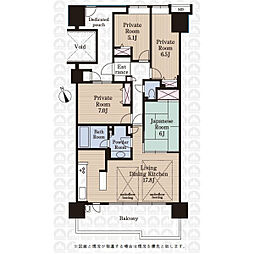 レガリア 4LDKの間取図画像