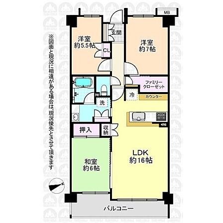 3LDK 間取り