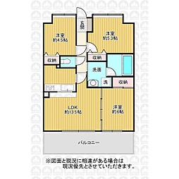 アステール大井 3LDKの間取図画像
