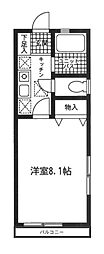 コトブキハイム 1Kの間取図画像