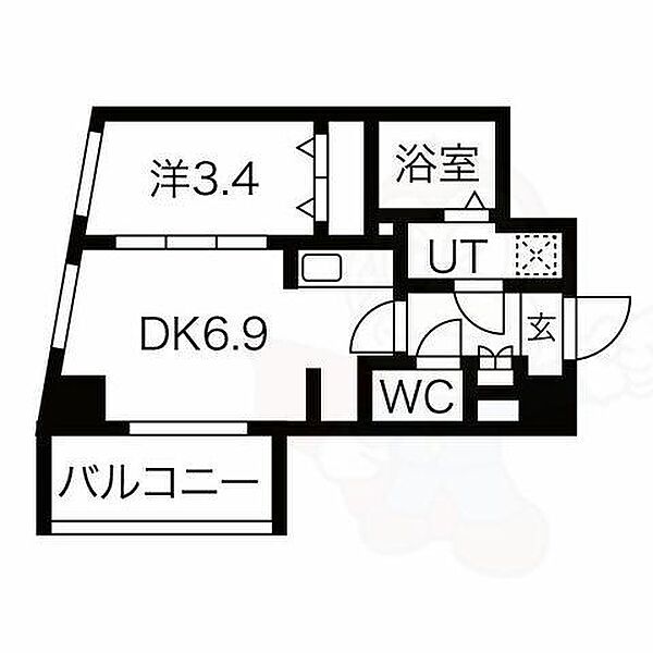 ファステート京都東寺グラン 404｜京都府京都市南区西九条唐戸町(賃貸マンション1DK・4階・28.34㎡)の写真 その2