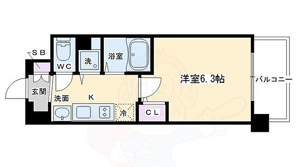 プレサンス京都修学院 ｜京都府京都市左京区山端橋ノ本町(賃貸マンション1R・2階・21.00㎡)の写真 その2