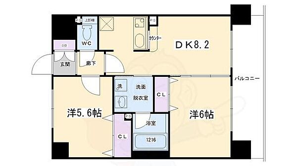 エステムプラザ京都河原町通 406｜京都府京都市下京区紺屋町(賃貸マンション1SDK・4階・43.06㎡)の写真 その2