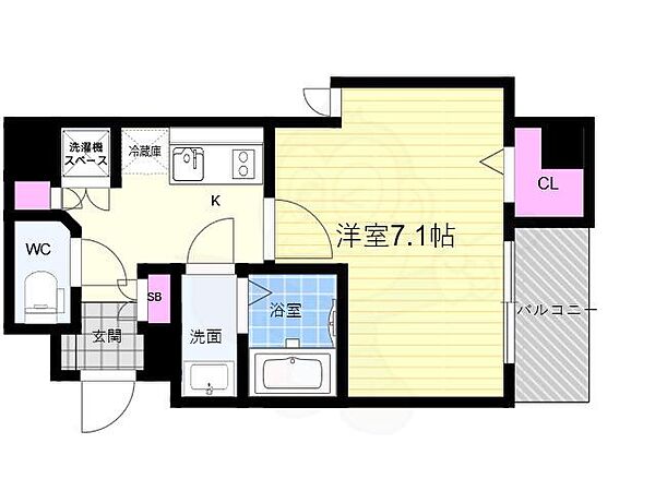 アドバンス京都デタンデュ ｜京都府京都市南区吉祥院九条町(賃貸マンション1K・8階・25.61㎡)の写真 その2