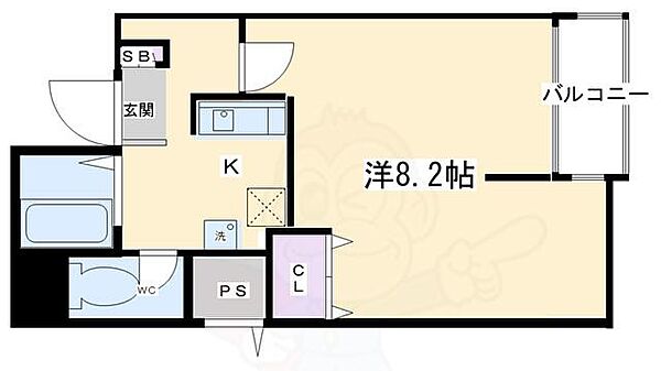 ラポール壱番堂 402｜京都府京都市南区西九条東島町(賃貸マンション1K・4階・27.33㎡)の写真 その2