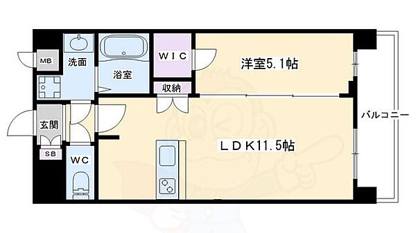 クリスタルグランツ京都西大路 202｜京都府京都市南区吉祥院御池町(賃貸マンション1LDK・2階・39.56㎡)の写真 その2