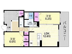 京都府京都市右京区西院四条畑町（賃貸マンション2LDK・5階・62.70㎡） その2