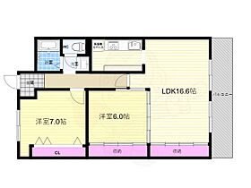 衣笠グリーンハイツ 205 ｜ 京都府京都市北区衣笠高橋町（賃貸マンション2LDK・2階・77.41㎡） その2