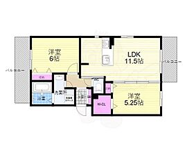 京都府京都市北区紫野西蓮台野町（賃貸アパート2LDK・2階・52.55㎡） その2