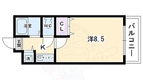 京都府京都市中京区西ノ京月輪町（賃貸マンション1K・3階・24.00㎡） その2