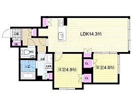 京都下鴨レジデンス北山  ｜ 京都府京都市左京区下鴨南芝町（賃貸マンション2LDK・3階・53.93㎡） その2