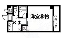 Ｓｔａｂｌｅ梅津 3階1Kの間取り