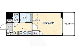 京都市営烏丸線 烏丸御池駅 徒歩5分の賃貸マンション 4階1Kの間取り