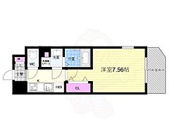 JR東海道・山陽本線 西大路駅 徒歩14分の賃貸マンション 5階1Kの間取り
