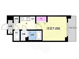 エスリード京都梅小路アヴェニテ 1Kの間取図画像