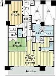 サンクタス四条烏丸スティーロレジデンス 3LDKの間取図画像