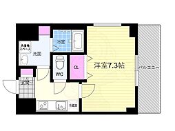 プレサンス京都北野白梅町 1Kの間取図画像