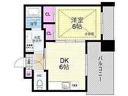 オルテンシア 1DKの間取図画像