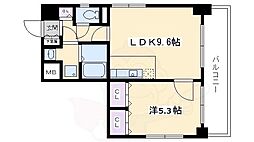 アルテハイム二条城 1LDKの間取図画像