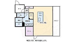 和光苑 ワンルームの間取図画像