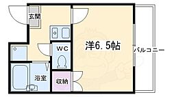 アベリヤ竹澤 1Kの間取図画像
