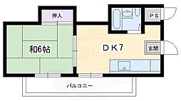 三浦ハイツ 1DKの間取図画像