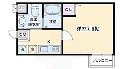 カーサ・フォレスタ2 1Kの間取図画像