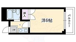 サン・ウエスト 1Kの間取図画像