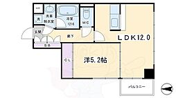 プラネシア星の子京都御所 1LDKの間取図画像