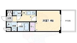 ベラジオ京都壬生ウエストゲート 1Kの間取図画像