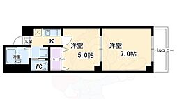 マッケンジー東堀川 2Kの間取図画像